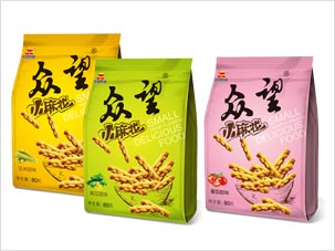 湖北眾望小麻花休閑食品包裝設(shè)計(jì)案例