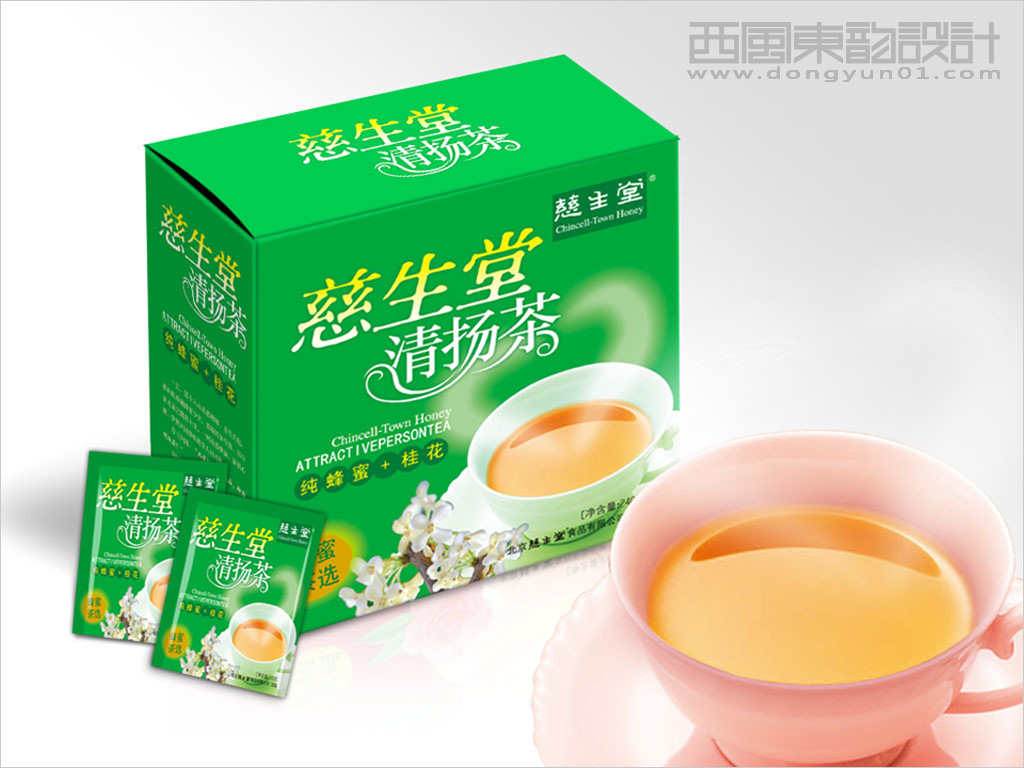 慈生堂系列蜂蜜花草茶包裝設(shè)計之慈生堂清揚(yáng)茶包裝設(shè)計