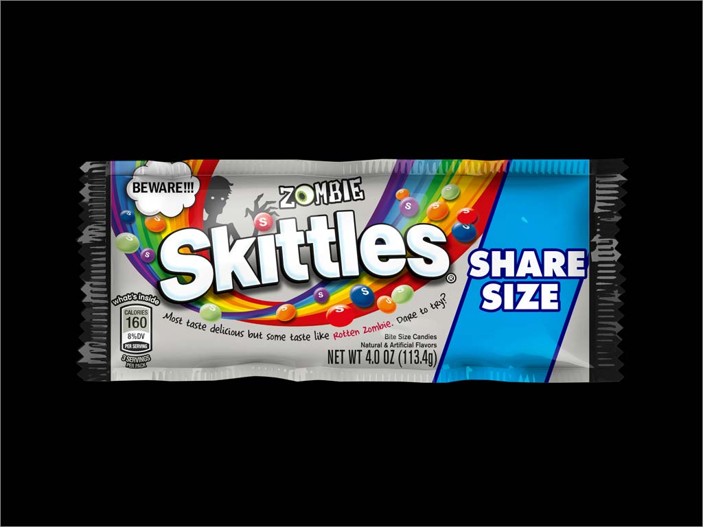 Skittles包裝設(shè)計在Pride期間只有一條彩虹