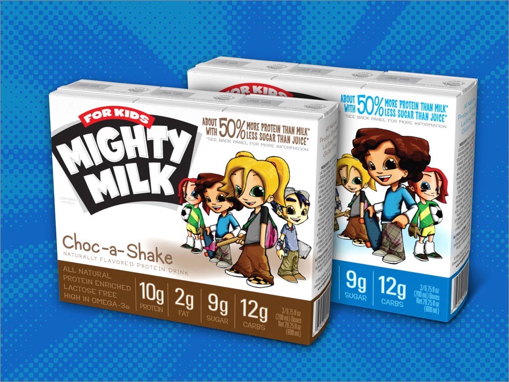 MIGHTY MILK兒童牛奶外箱包裝設(shè)計(jì)