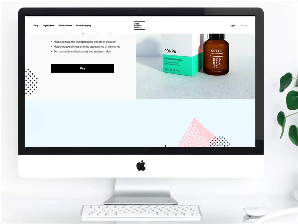 美國good science beauty護膚產(chǎn)品網(wǎng)站設(shè)計