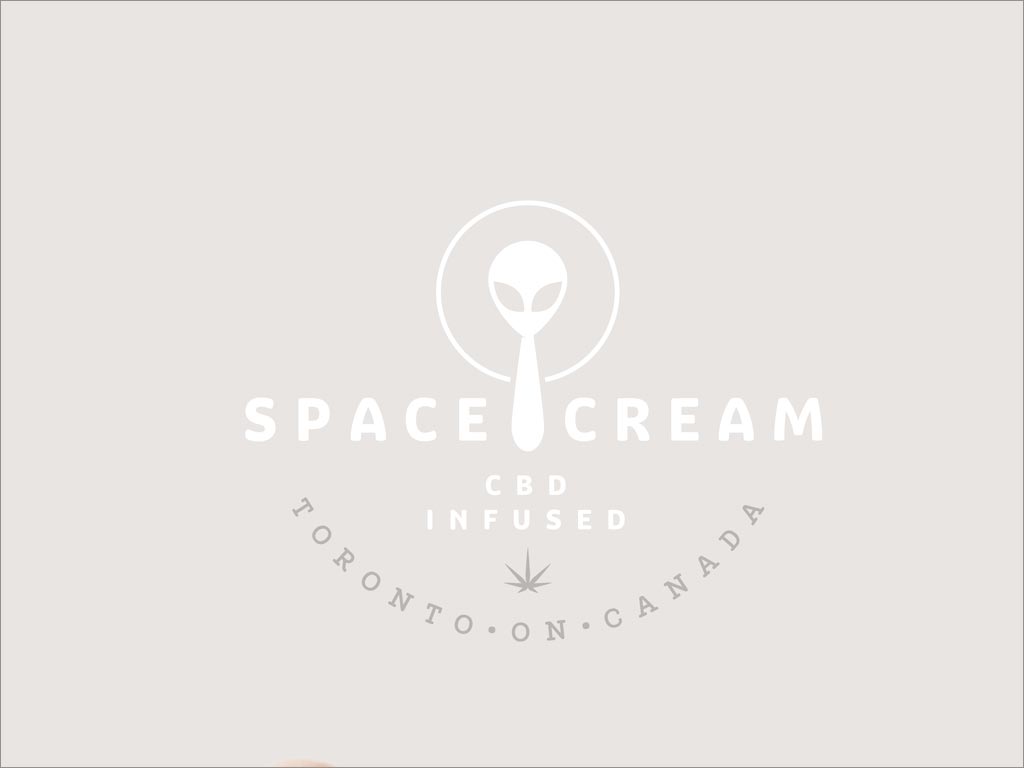 加拿大SpaceCream冰淇淋品牌log圖形與字體設(shè)計(jì)