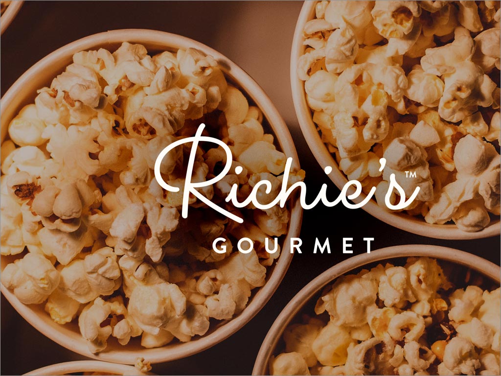 巴西Richie's Gourmet爆米花休閑食品logo設(shè)計