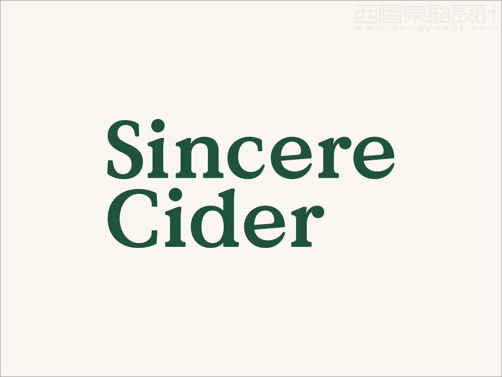 Sincere Cider蘋果酒logo設(shè)計(jì)