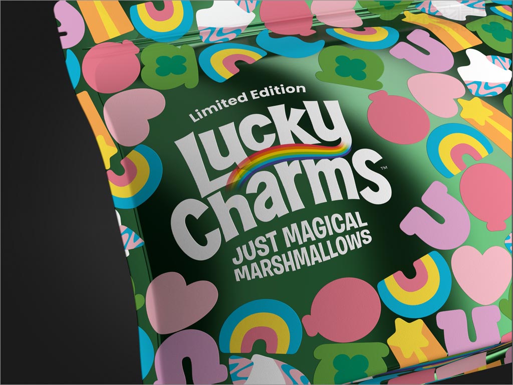 美國(guó)Lucky Charms Just Magical棉花糖包裝設(shè)計(jì)之局部細(xì)節(jié)展示