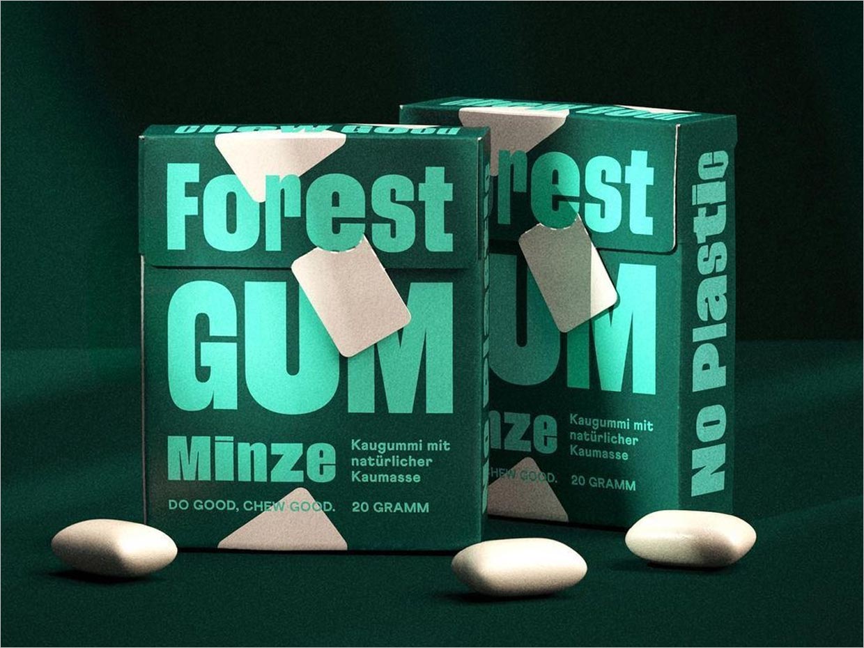 德國Forest Gum天然口香糖包裝設(shè)計(jì)之實(shí)物照片