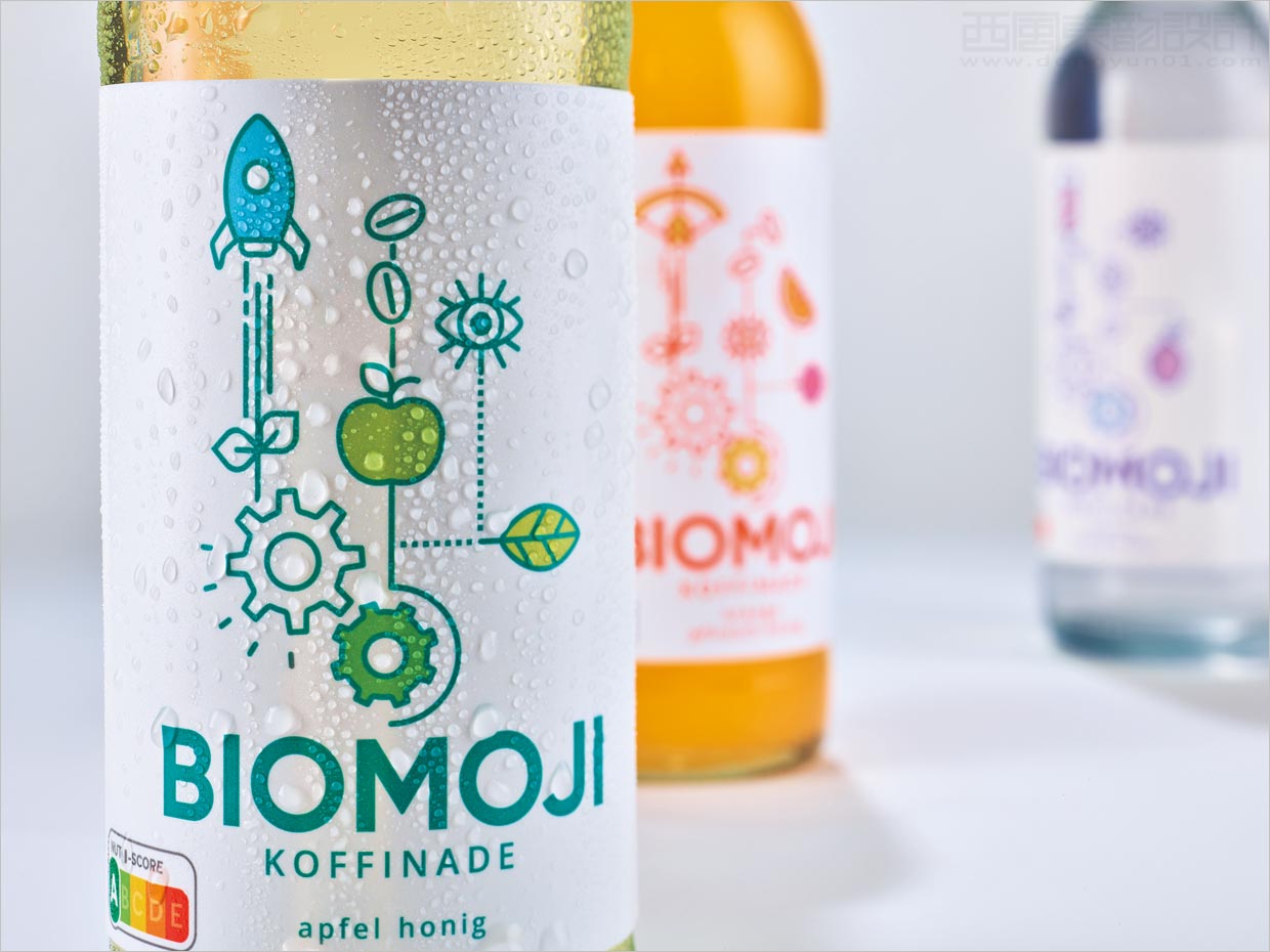 德國BIOMOJI功能性有機能量飲料包裝設(shè)計之局部細節(jié)展示