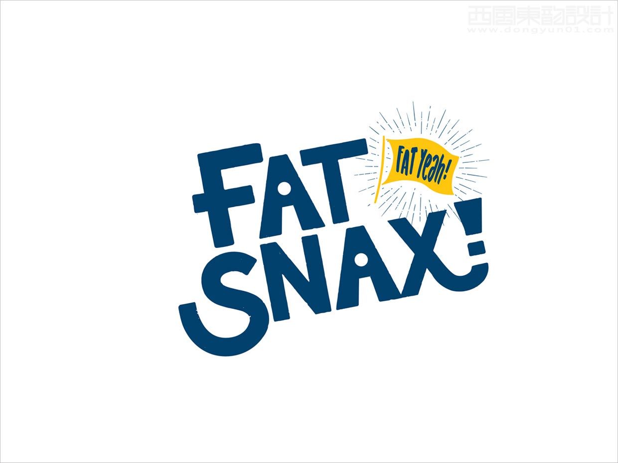 美國Fat Snax餅干快消食品logo設(shè)計